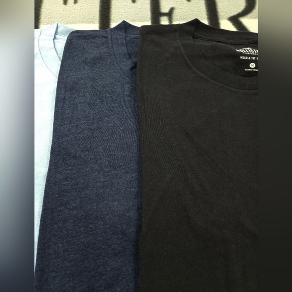 HOLLISTER T-SHIRT MEN'S 5-PACK MUSCLE FIT ICON MEDIUM & LARGE NEW